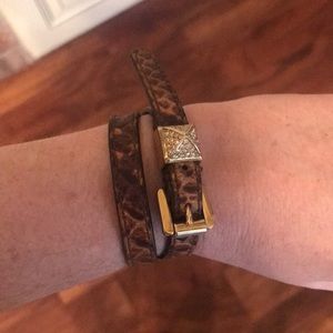 Michael Kors leather strap bracelet
